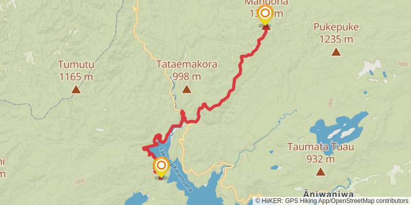 Lake Waikaremoana Loop stage 4 Map