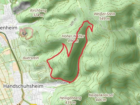 Burgensteig Bergstrasse and Unterer Jagdhausweg