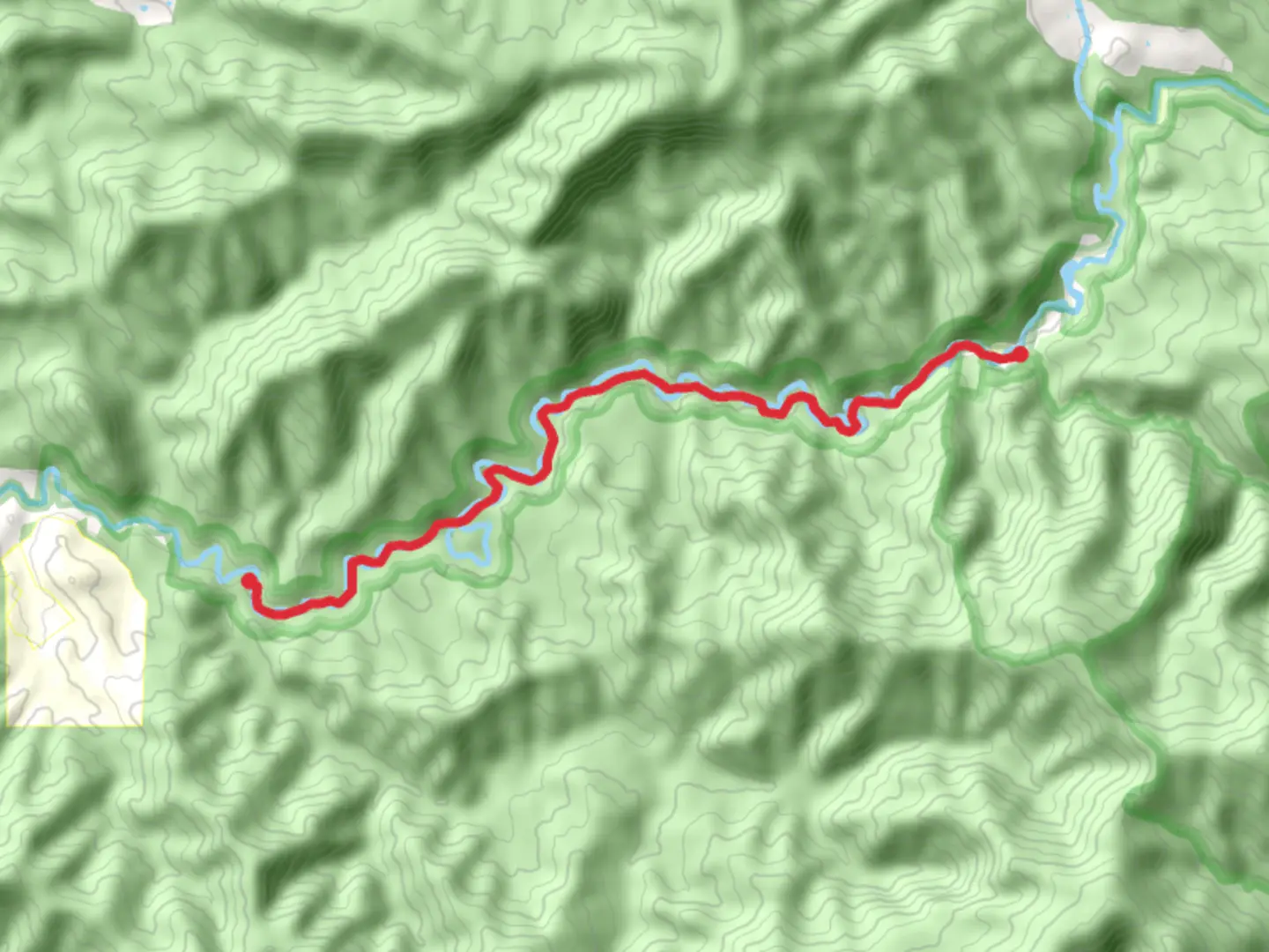 An image depicting the trail Howqua River Walk and its surrounding area.