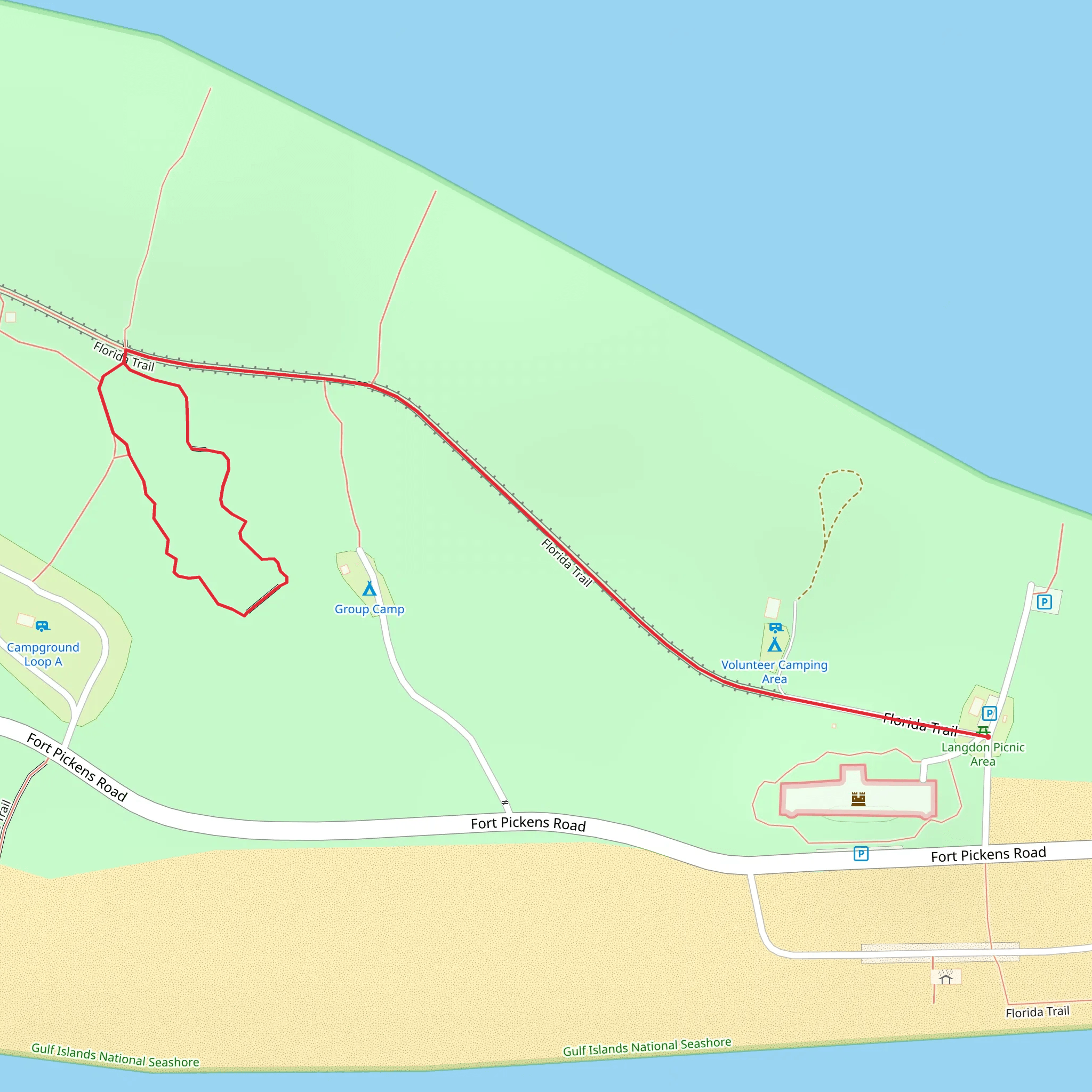 Florida Trail Loop mobile static map