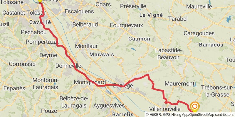Camino Menton-Candanchu via Arles stage 45 Map