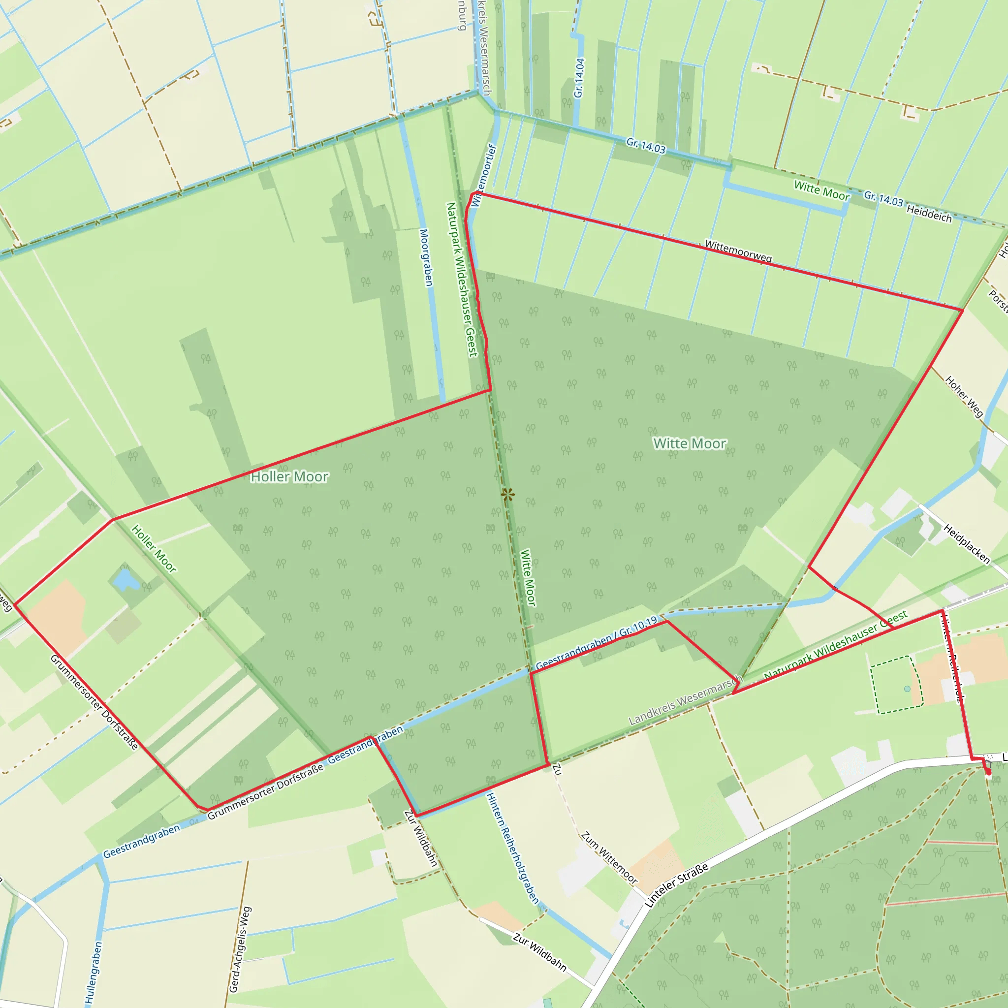 Bohlenweg and Wittemoorweg Loop mobile static map