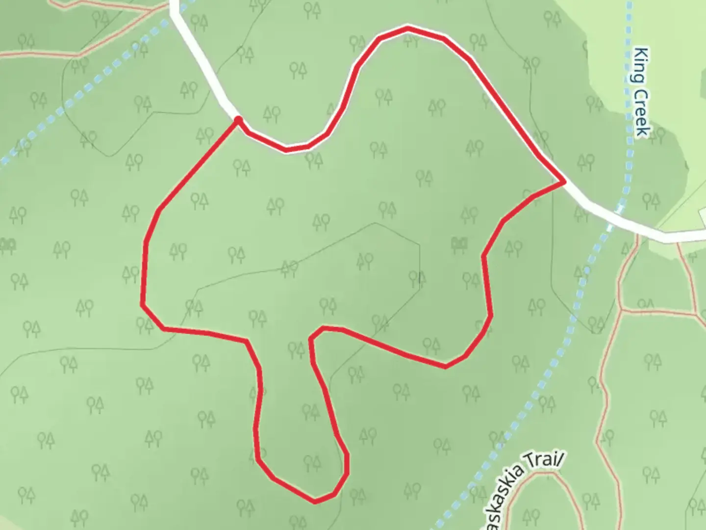 An image depicting the trail Potawatomi Loop Trail and its surrounding area.