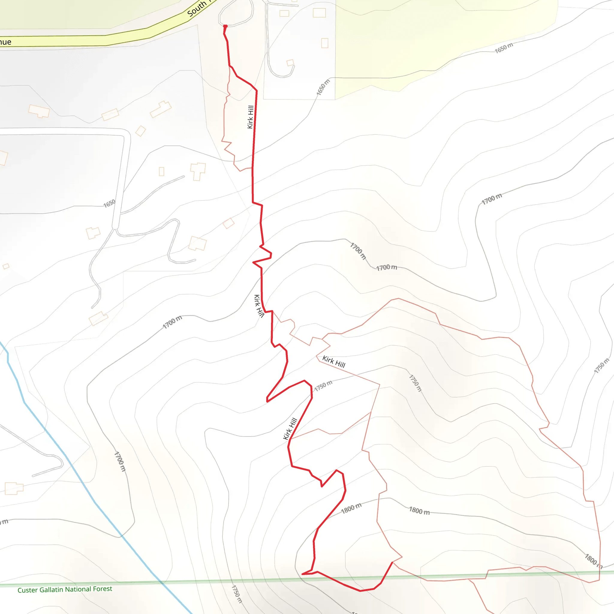 Kirk Hill mobile static map