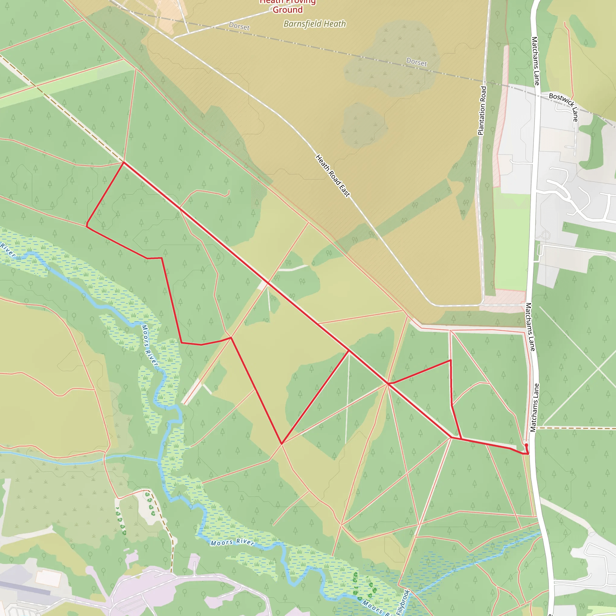 Keys Copse Walk mobile static map
