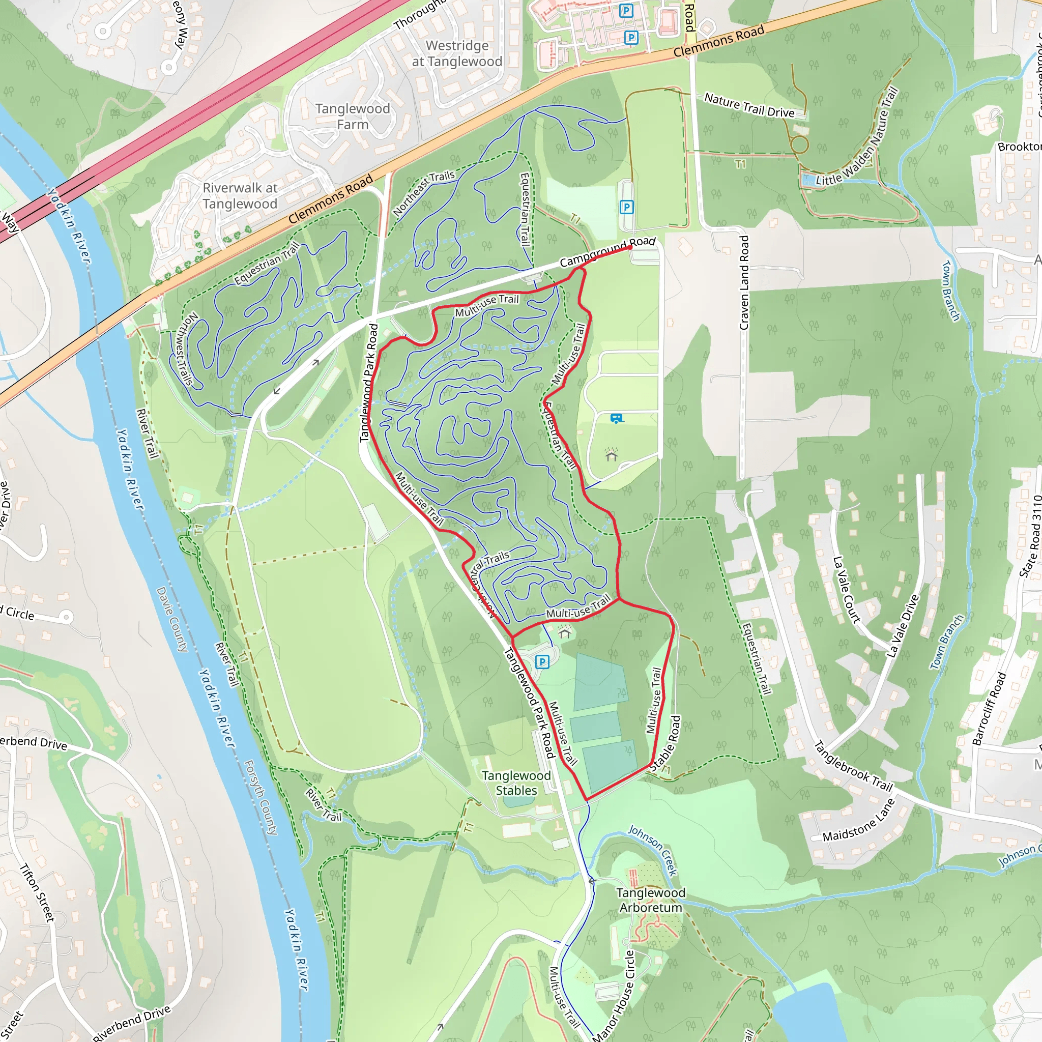 Multi-use Loop Trail - Campground Road mobile static map