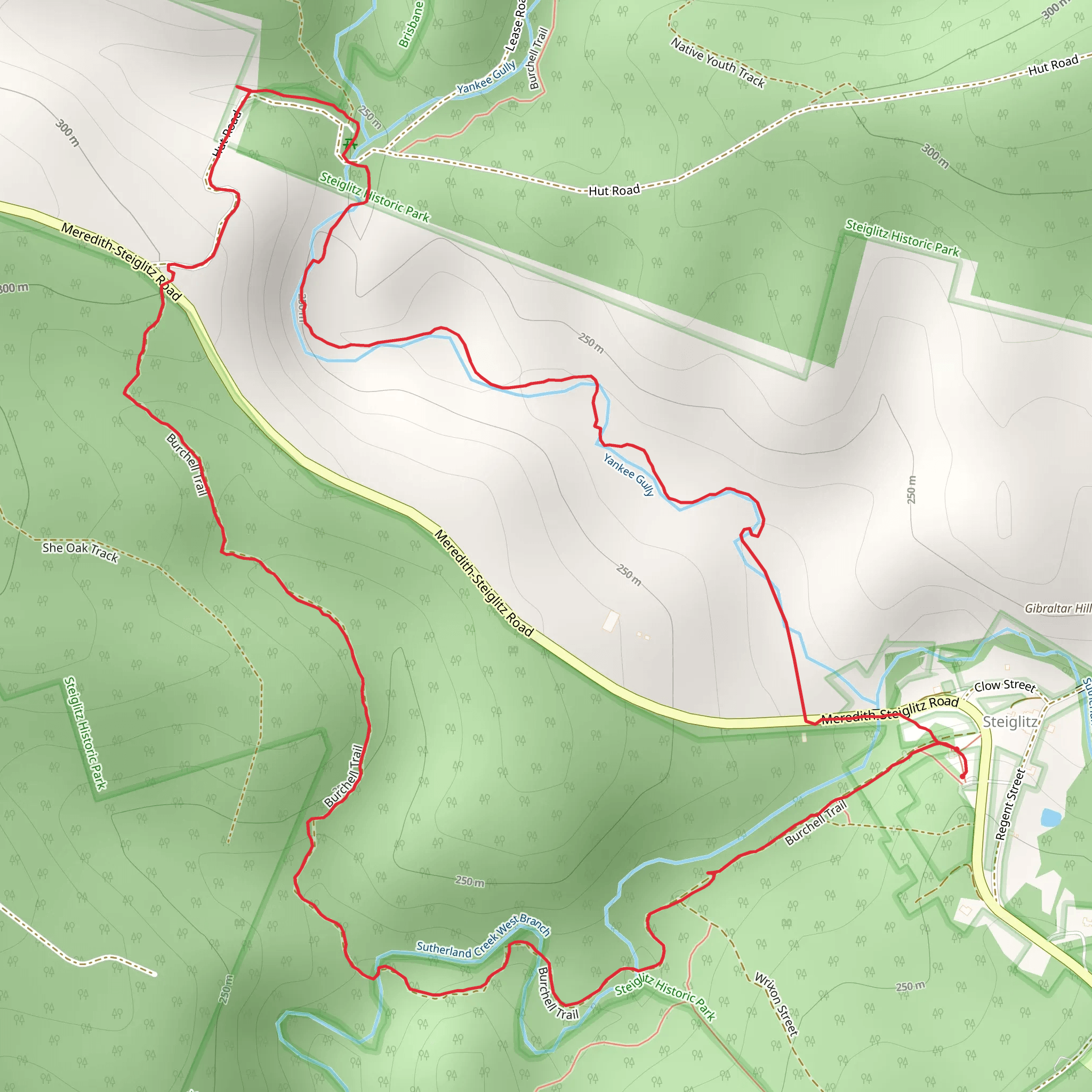 Steiglitz - Deadmans and Grahams Gully Loop Trail mobile static map
