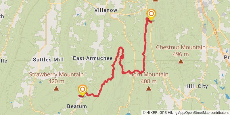Pinhoti Trail - Georgia stage 6 Map