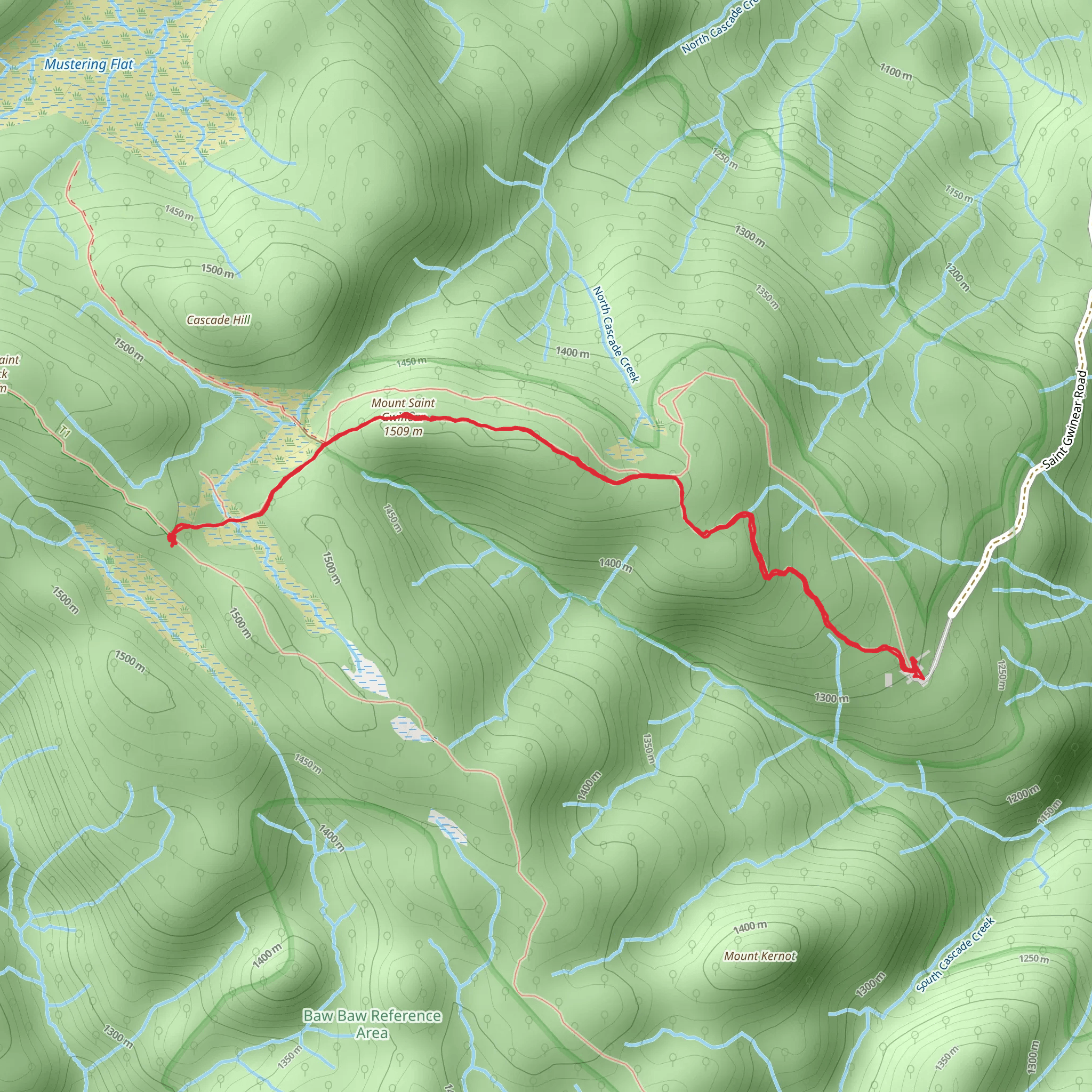 Mount Saint Gwinear Trail mobile static map