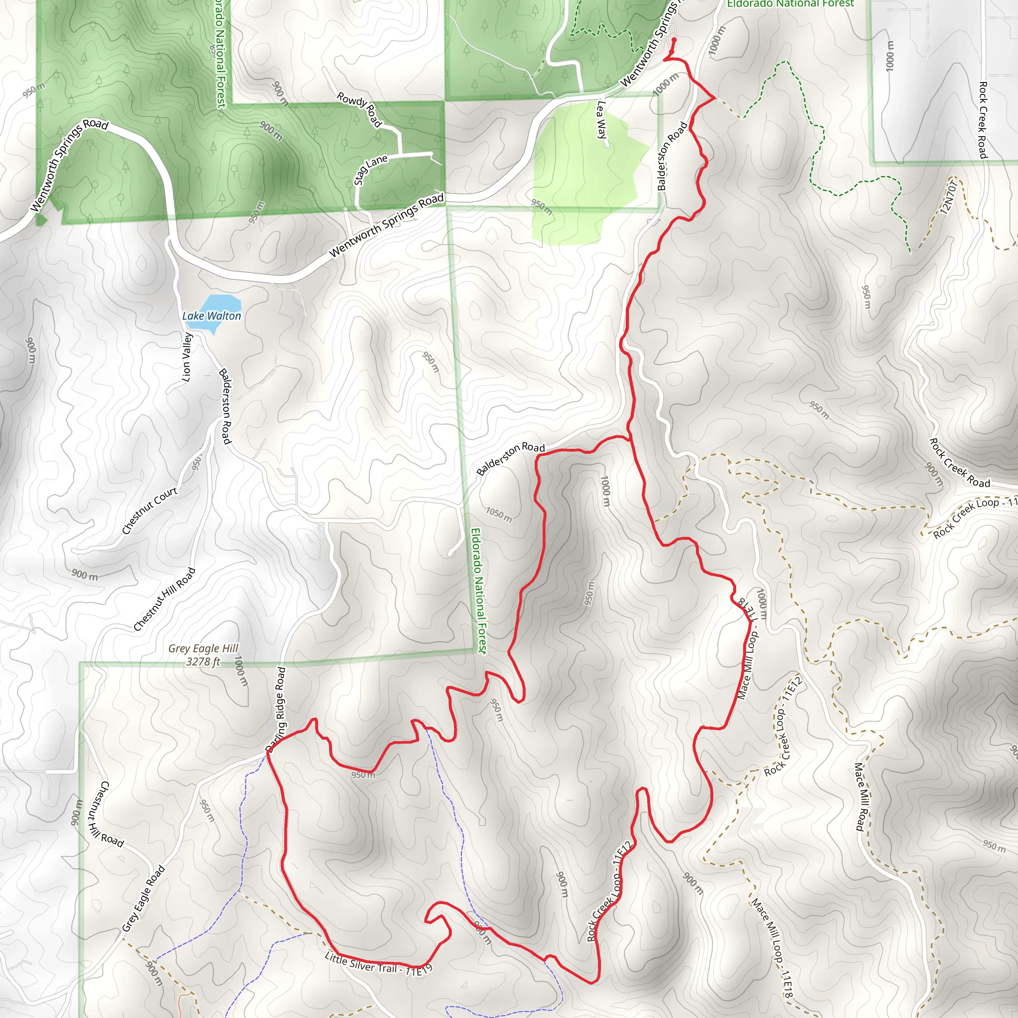 Balderson - Dru Barner - Mace Tie Loop Trail mobile static map
