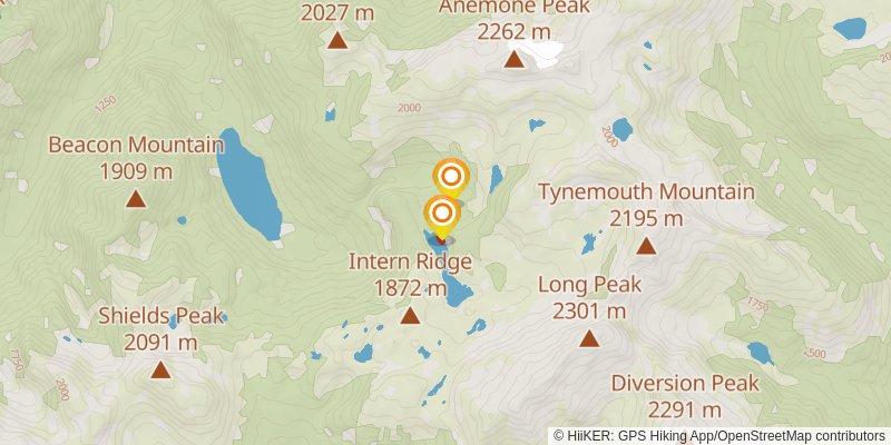 Stein Valley Traverse spur 2 Map