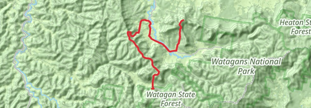 The Great North Walk 4 Day - The Basin Campsite to Heaton Gap stage 2 Map