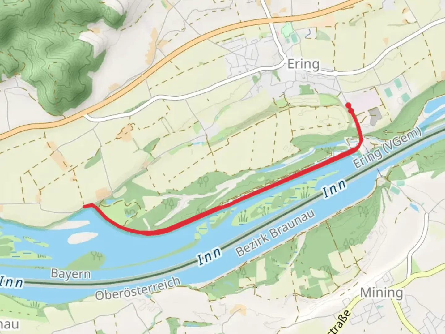 An image depicting the trail Vogelbeobachtungsturm Eglsee and its surrounding area.