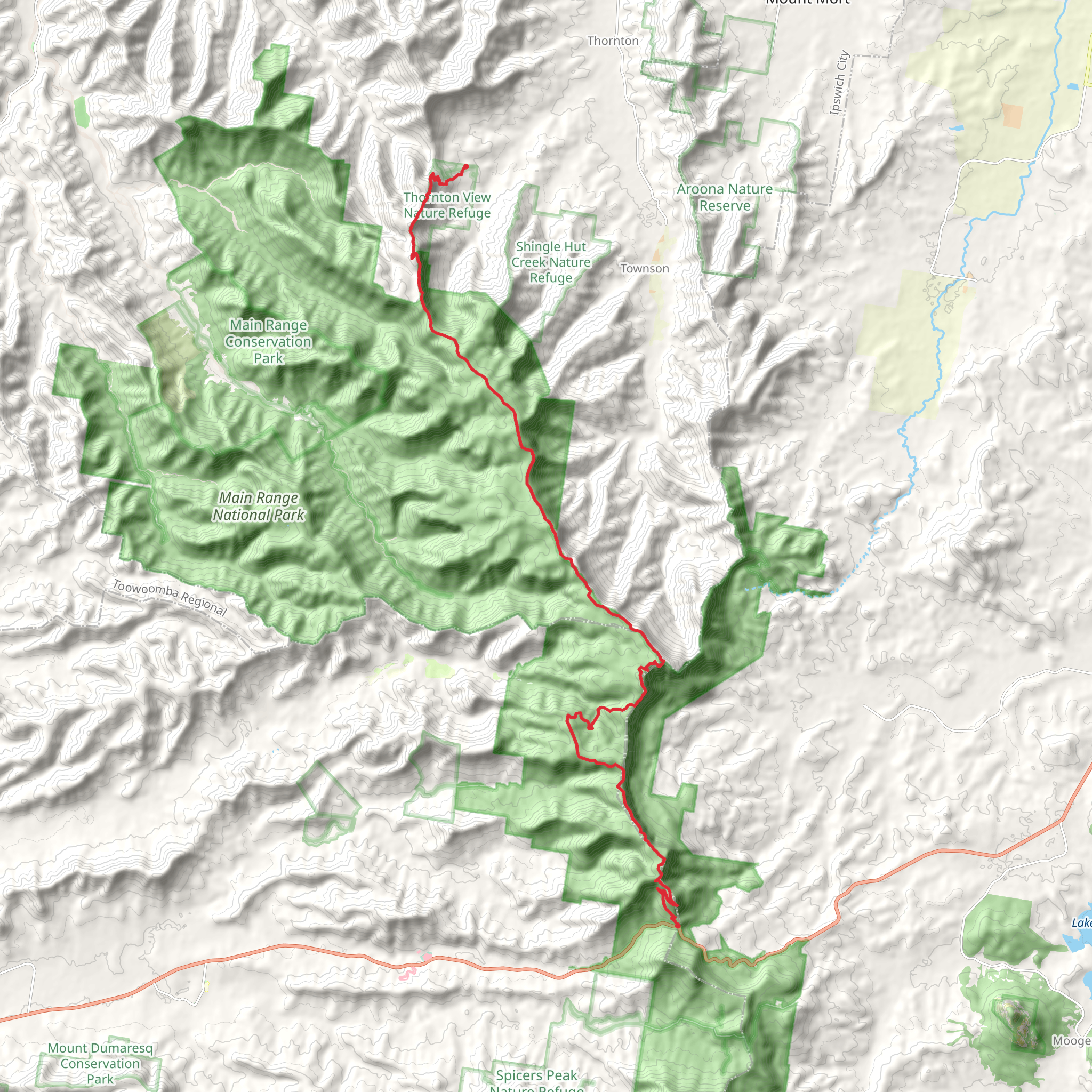 Scenic Rim Trail mobile static map