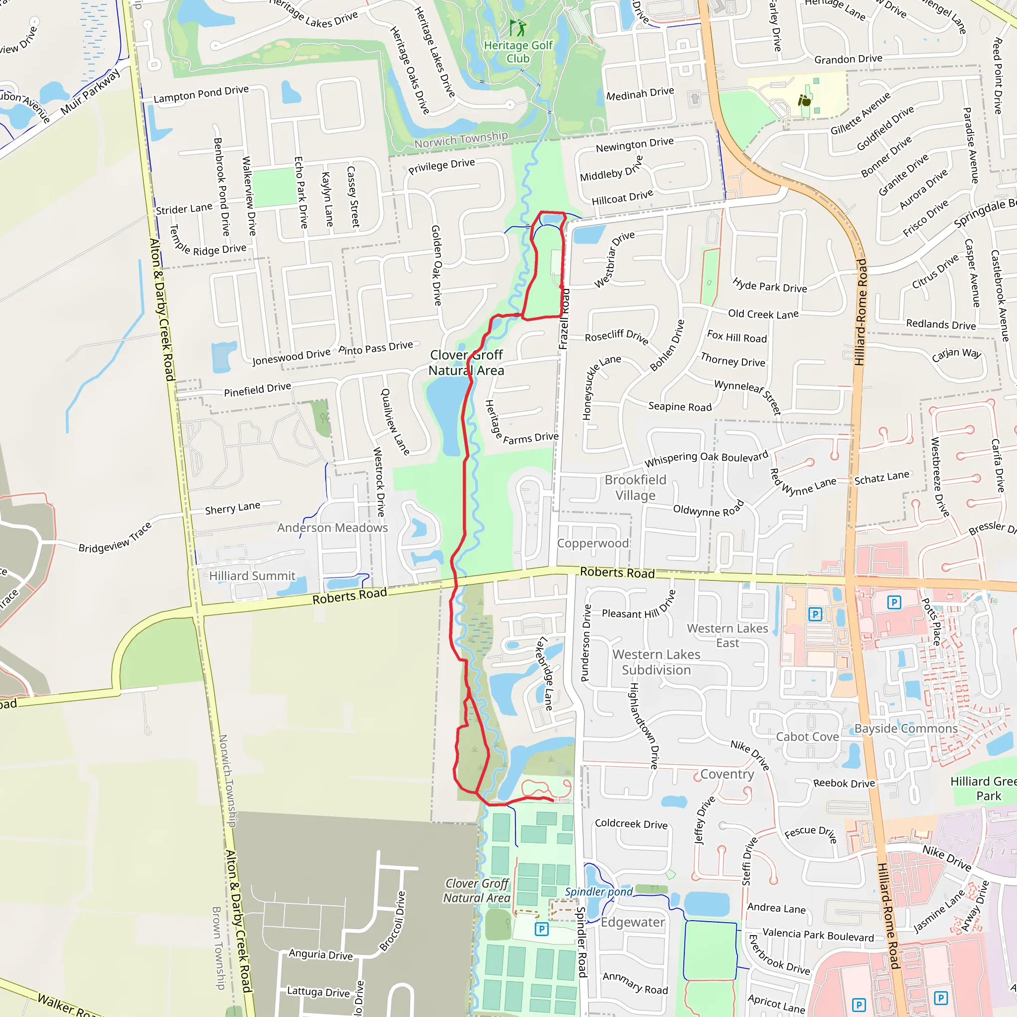 Clover Groff Natural Area Walk mobile static map