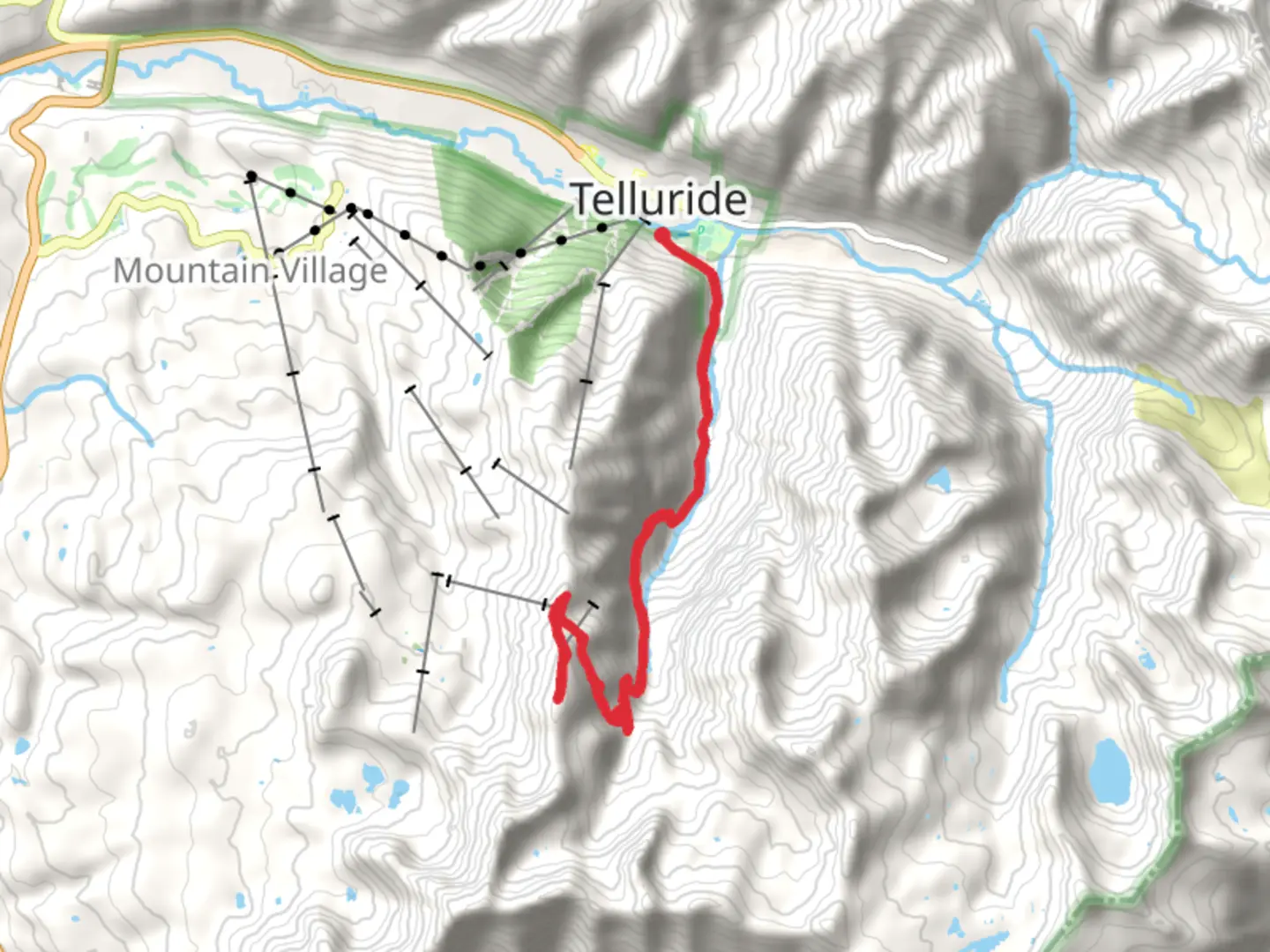 An image depicting the trail Gold Hill via Bear Creek and Wasatch Trail and its surrounding area.