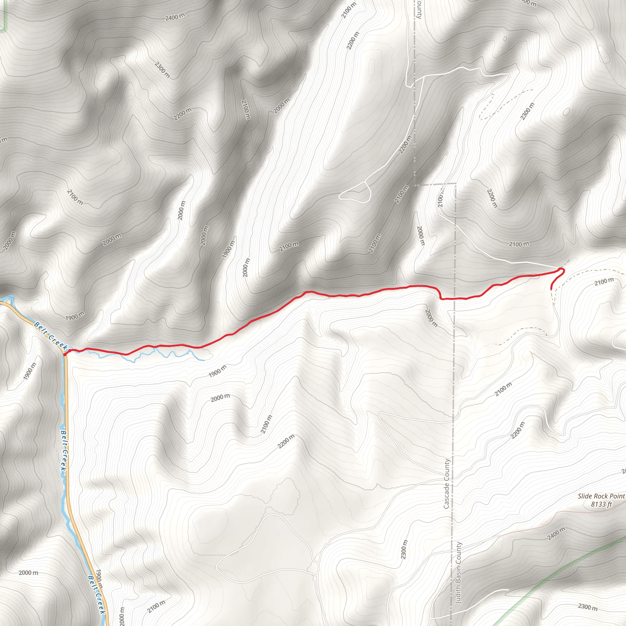 Jefferson Creek Walkalong mobile static map