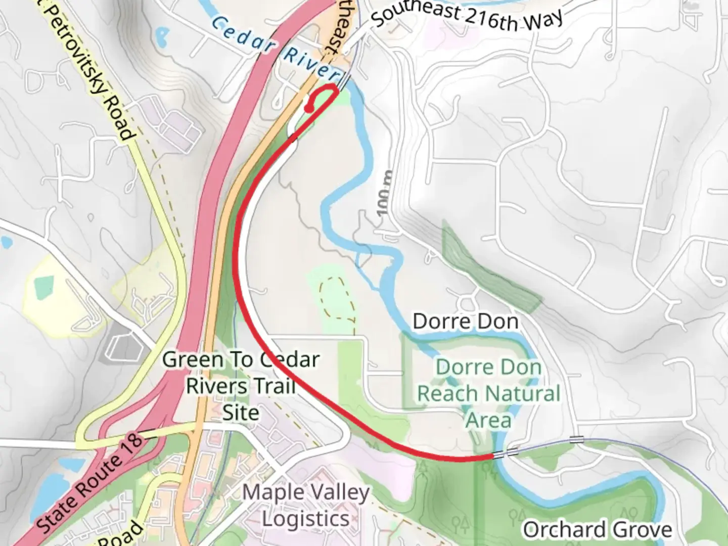 An image depicting the trail Cedar River Trail and its surrounding area.
