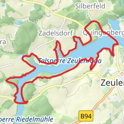 Talsperre Zeulenroda Loop mobile static map