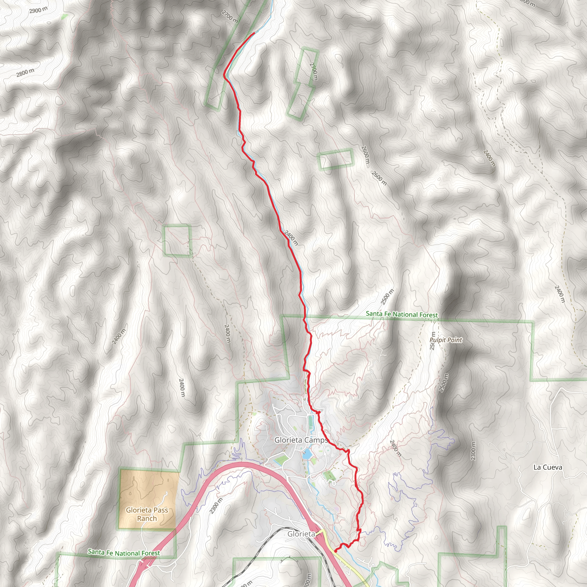 Ghost Town and Baptists Bypass mobile static map