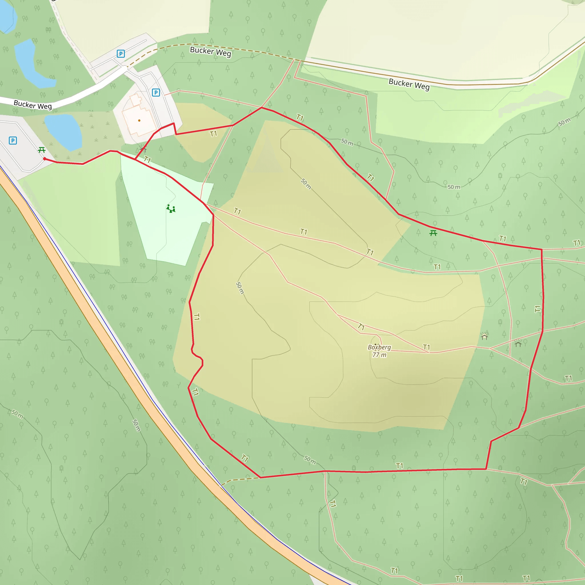Boxberg Loop via Nordic Walking mobile static map