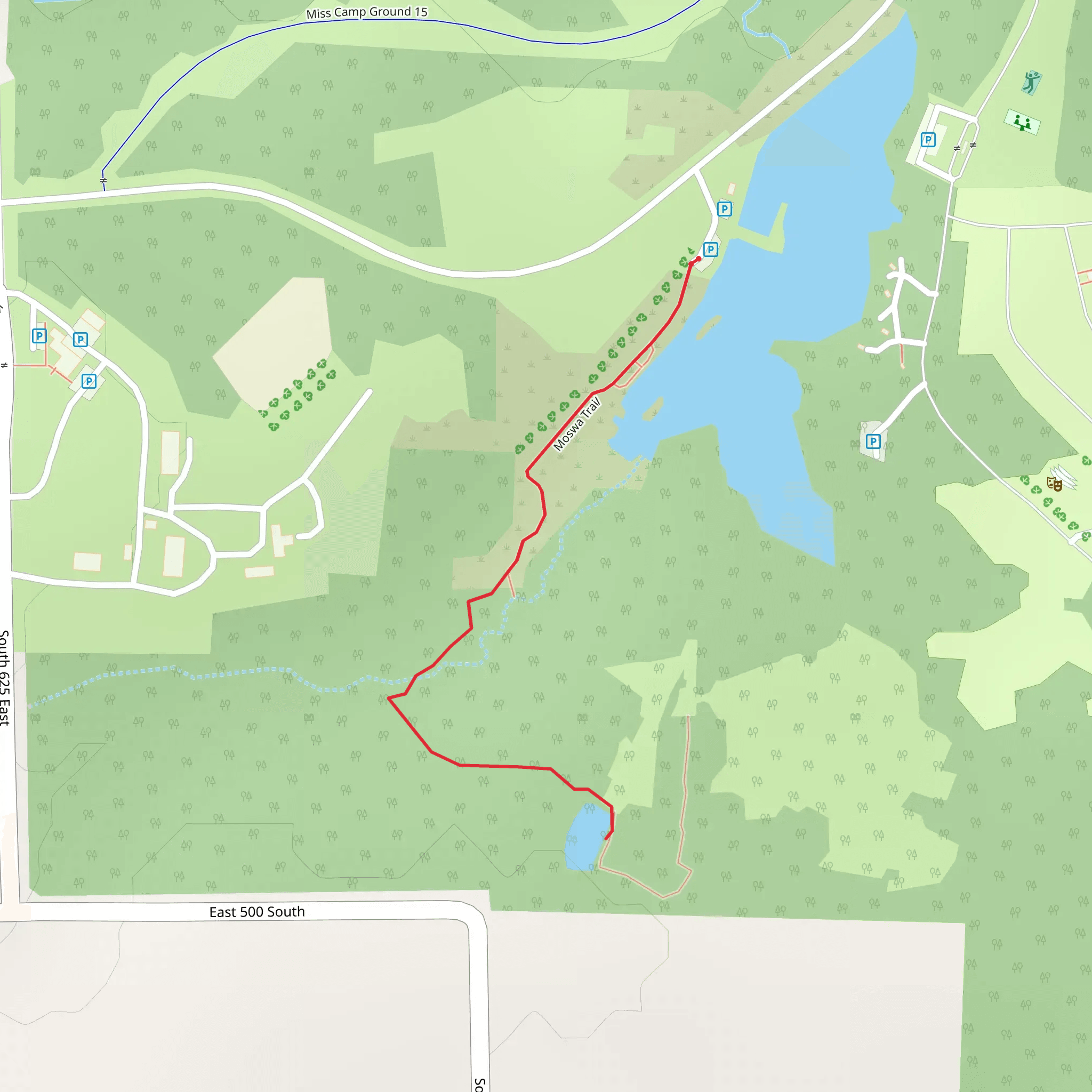 Moswa Trail Out and Back mobile static map