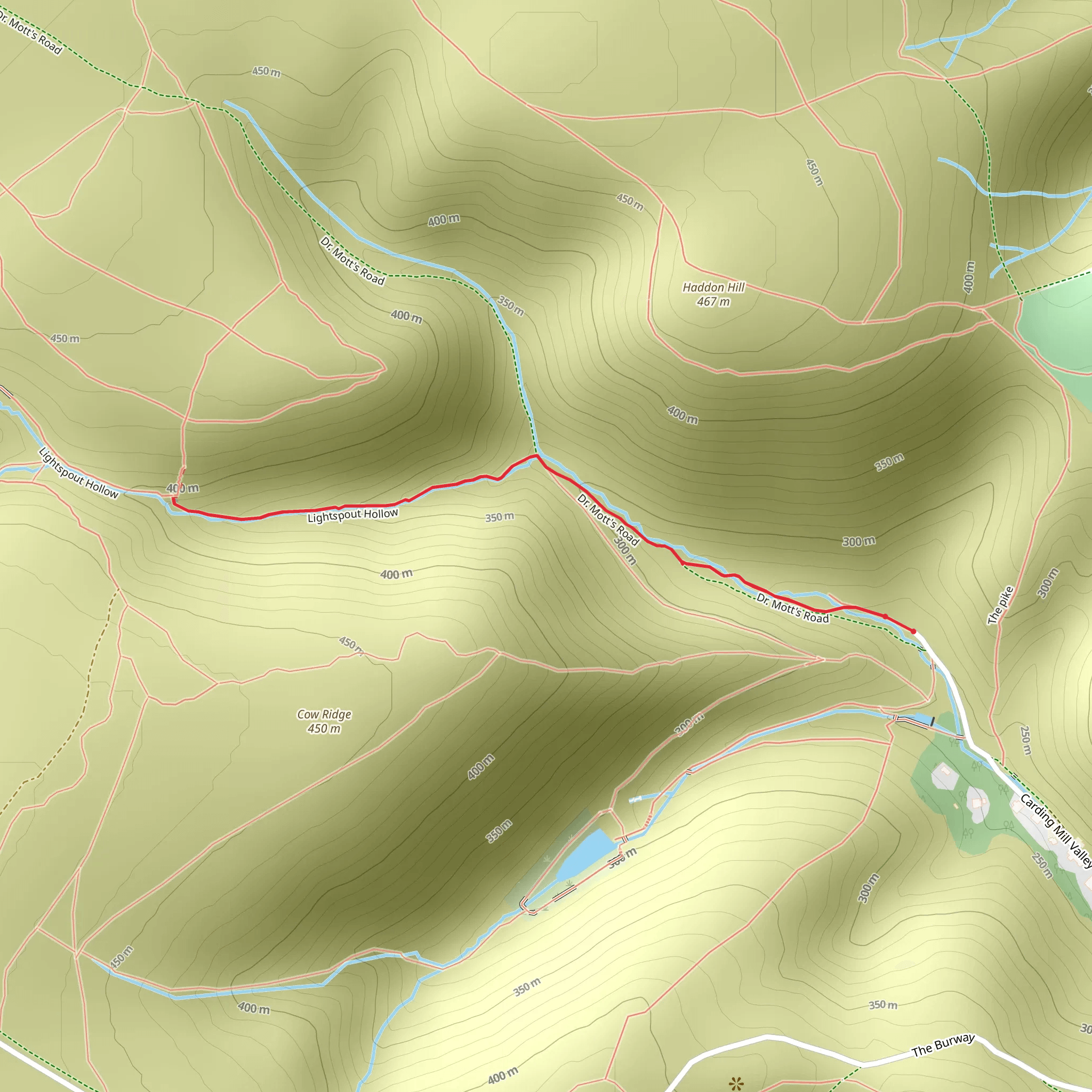 Lightspout Waterfall Walk mobile static map