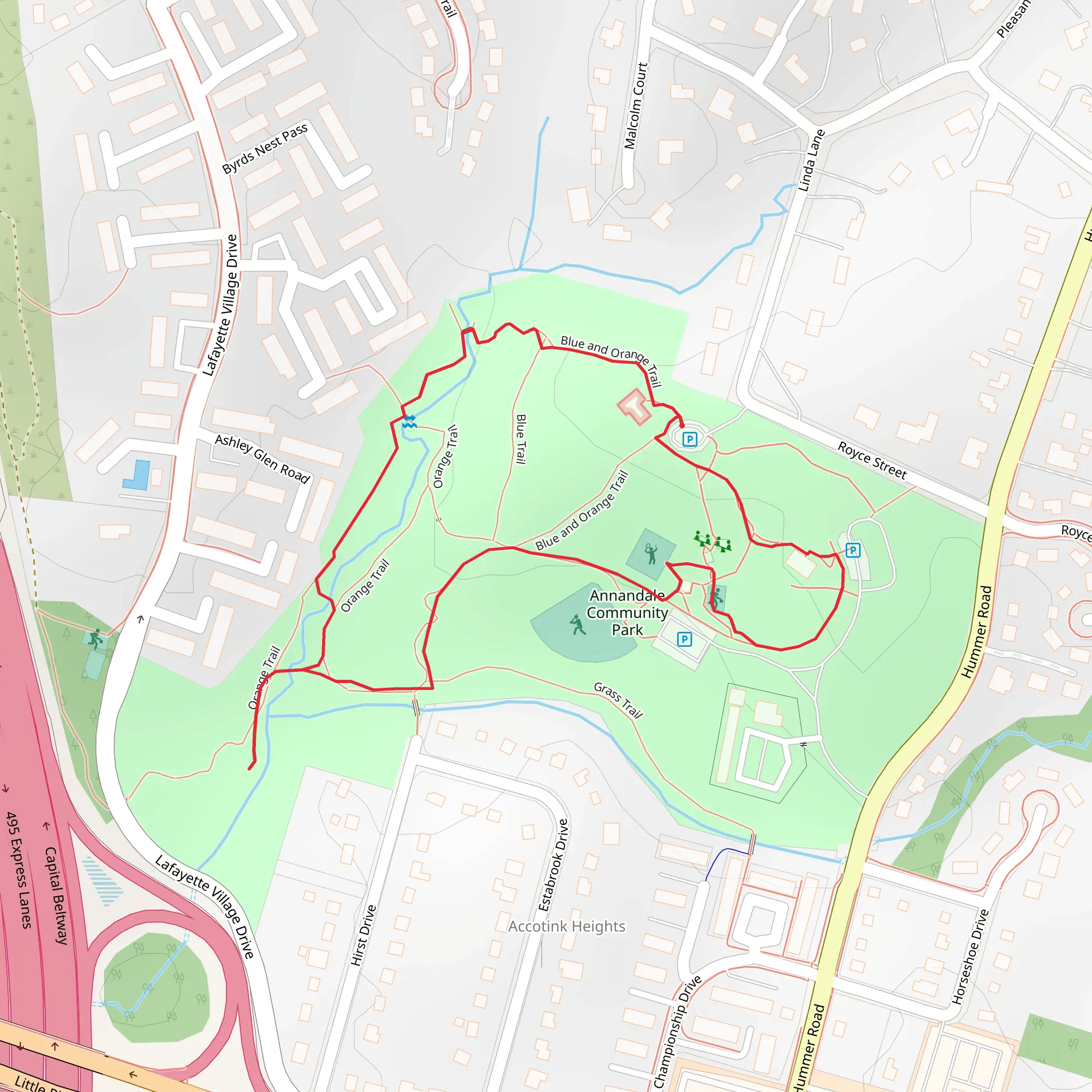 Annandale Community Park Loop mobile static map