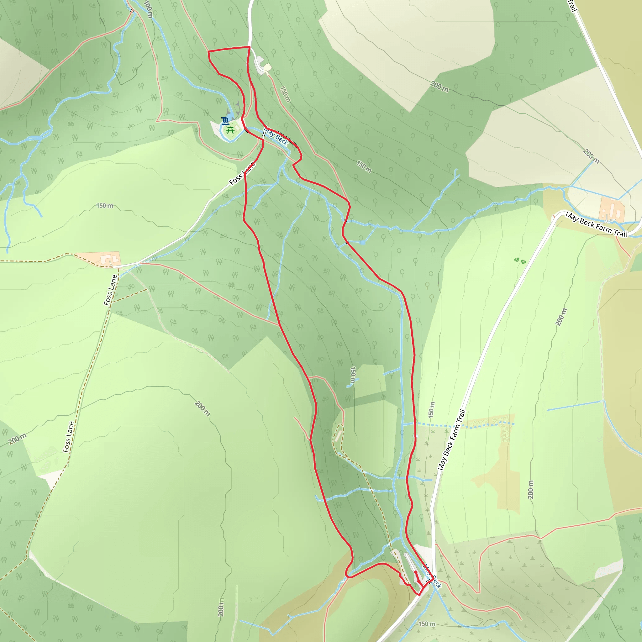 May Beck and Falling Foss Walk mobile static map