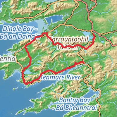Kerry Way 9-Day Challenging Tour (Hillwalk Tours) mobile static map