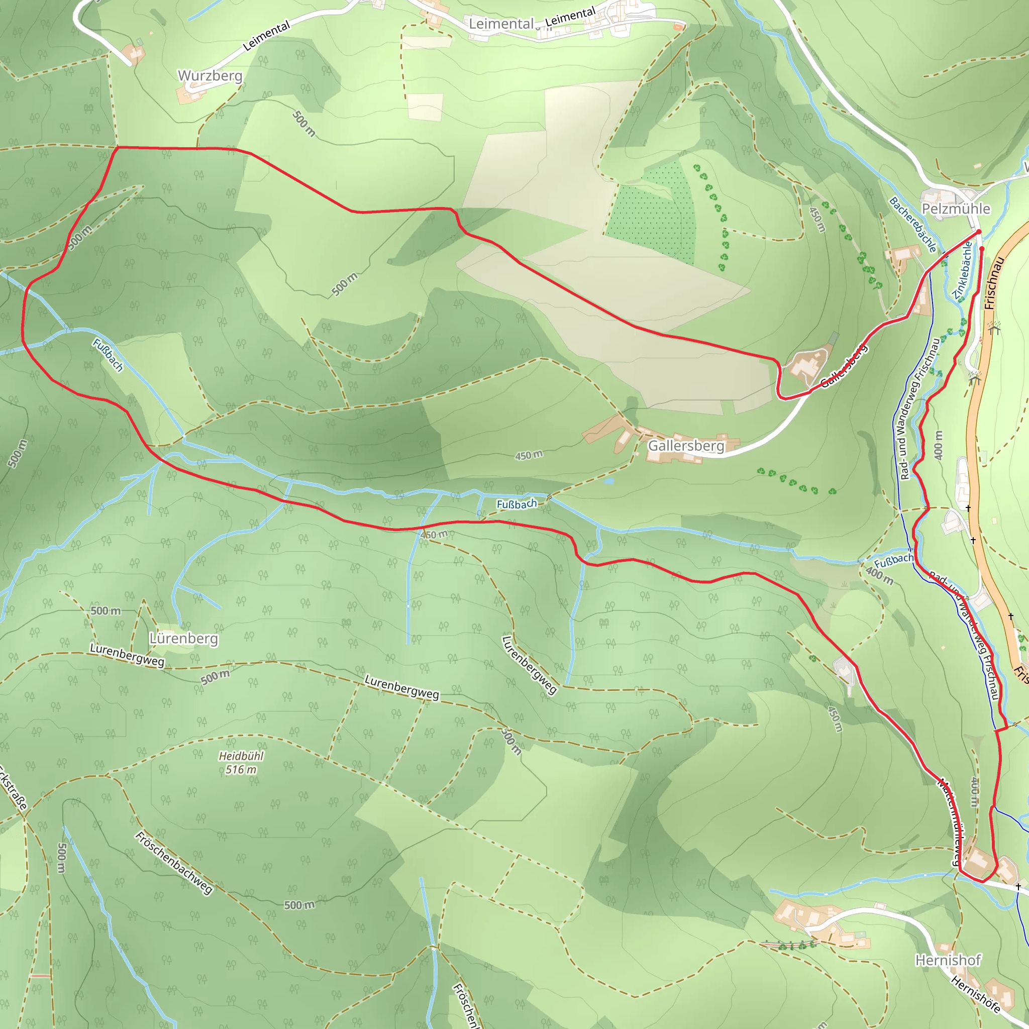 Rundweg Gallersberg Loop mobile static map