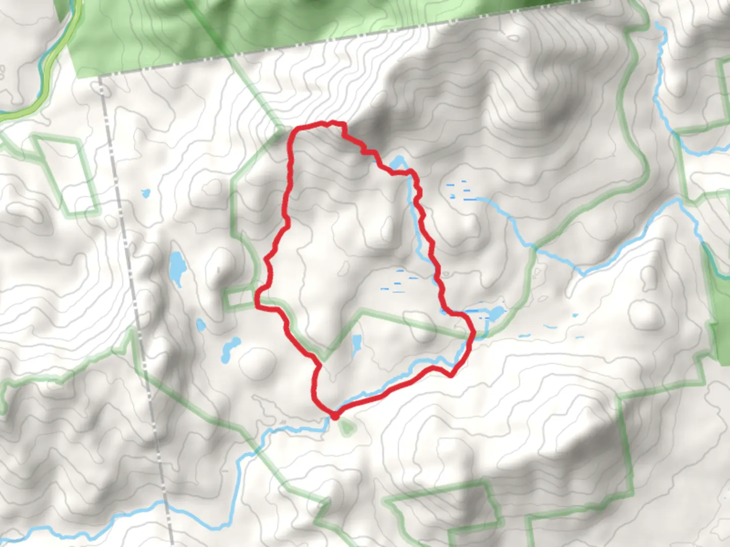 An image depicting the trail Black Mountain and Beebe River Loop via Guinea Pond Trail and its surrounding area.