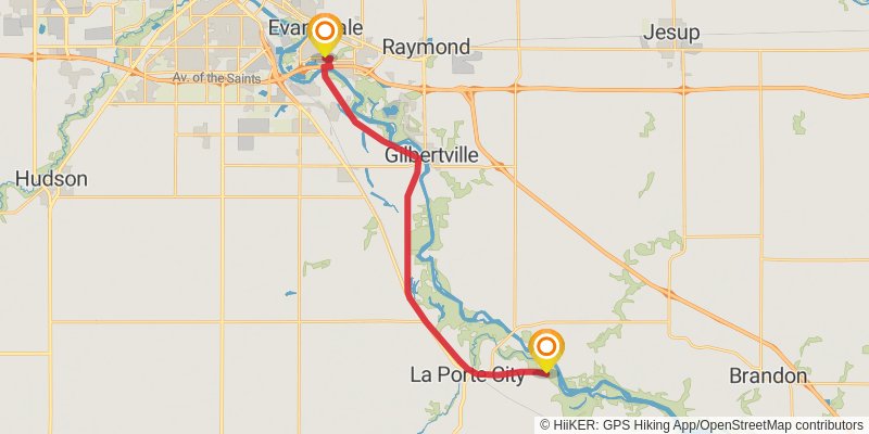 American Discovery Trail North Route stage 136 Map