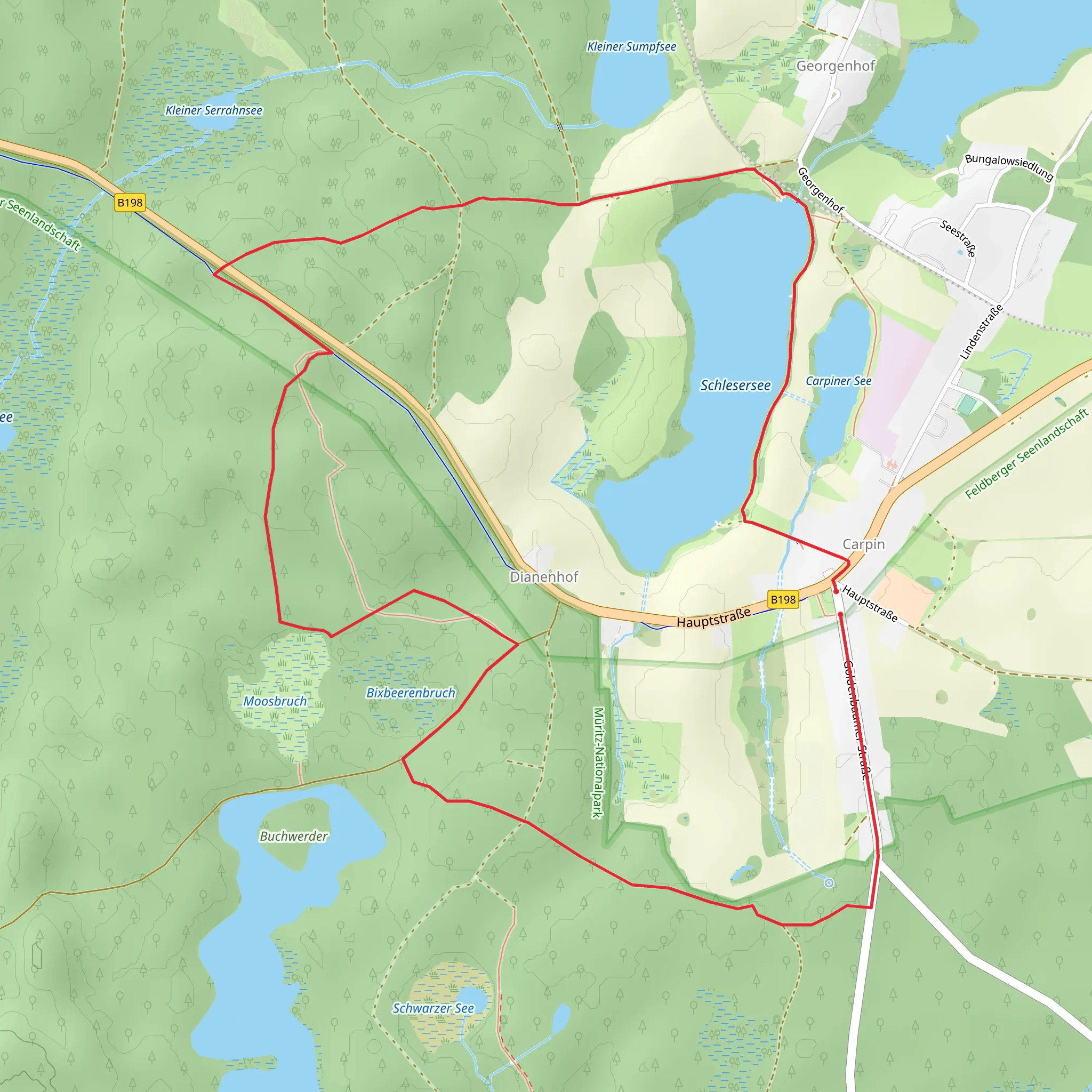 Schlesersee via Gelber Schmetterling Carpin mobile static map