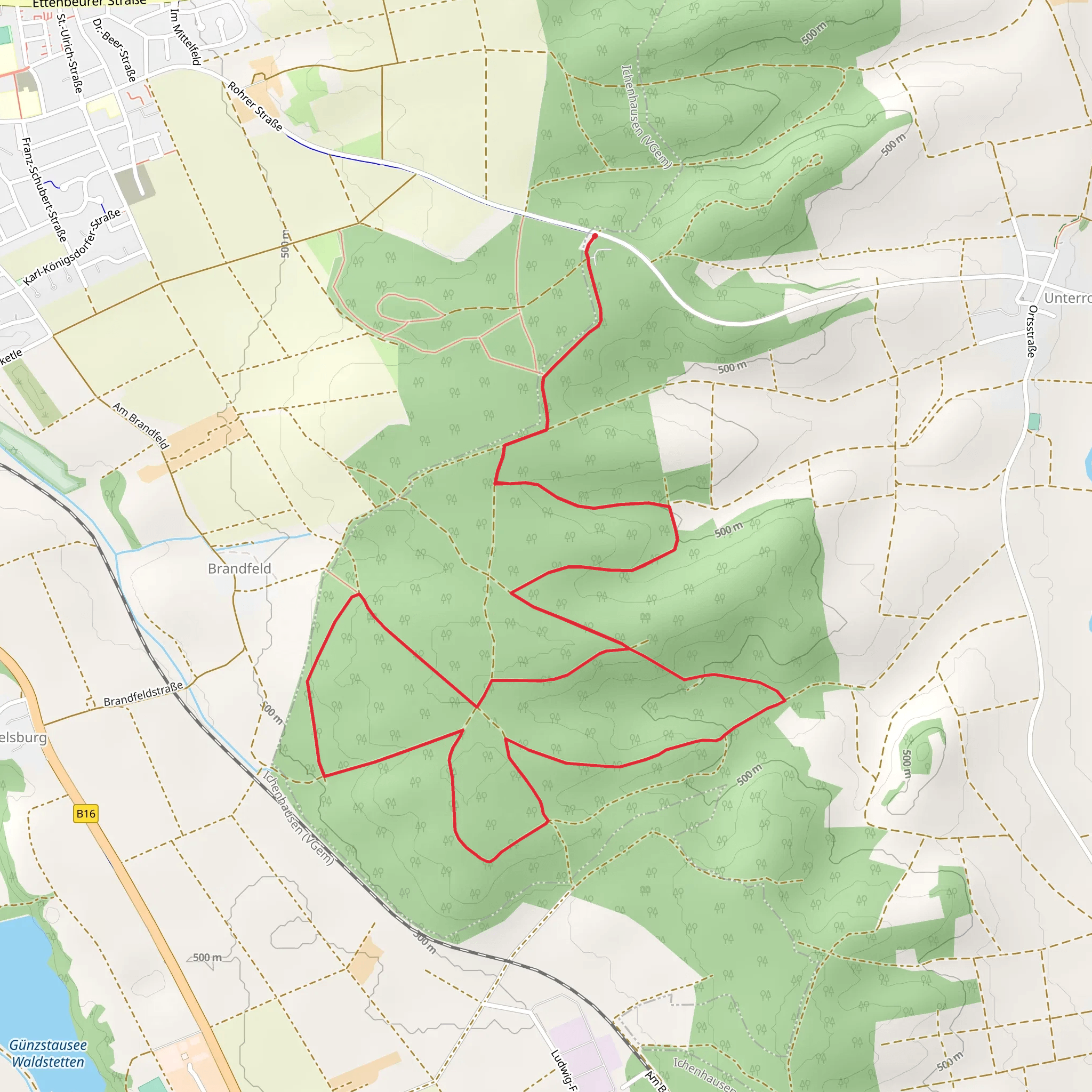 Tour 16 Schwarz and Blau mobile static map