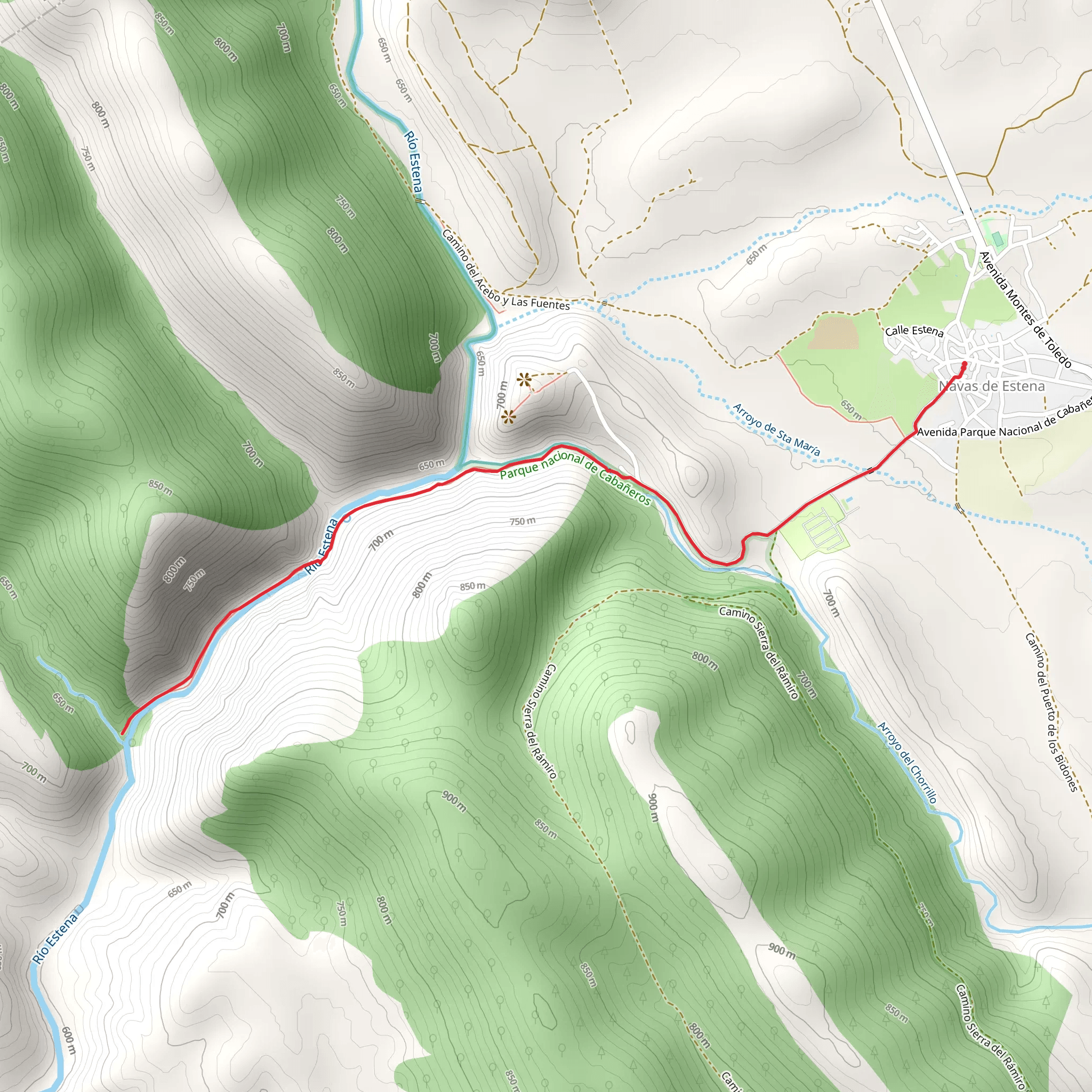 Ruta del Boquerón del Estena mobile static map