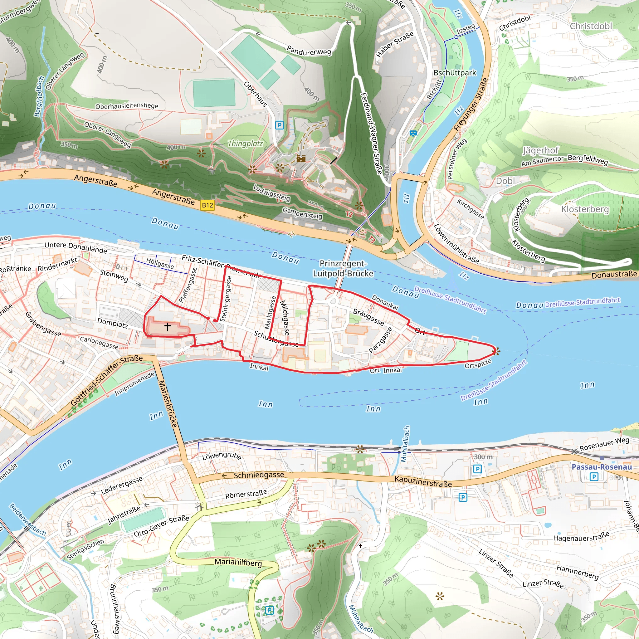 Merkur, Sonne and Dreifluesseeck Loop mobile static map