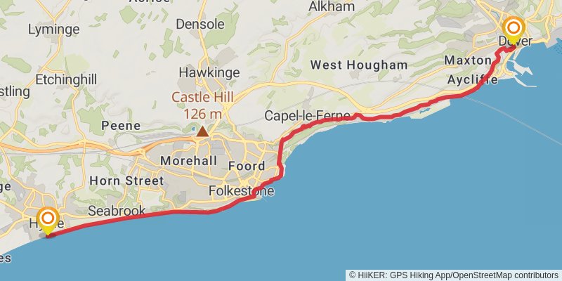 England Coast Paths - Southeast S stage 3 Map