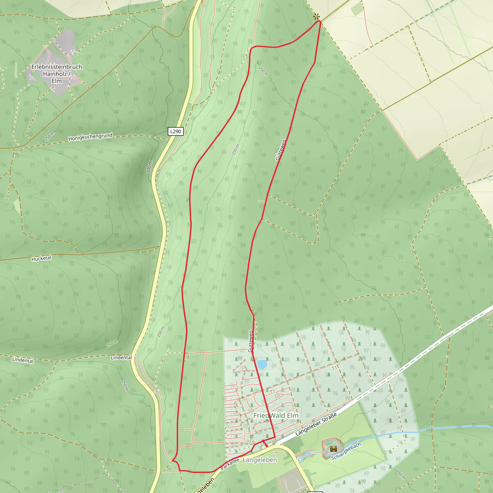 Badeholz and Elm Rundwanderweg 17 Loop mobile static map