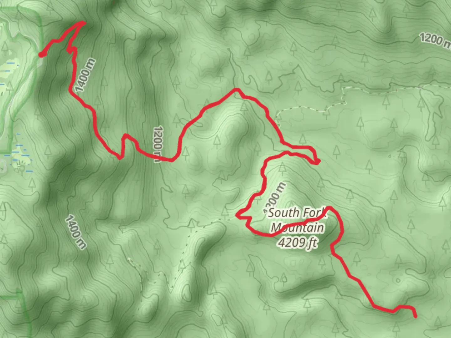 An image depicting the trail South Fork Mountain Trail and its surrounding area.