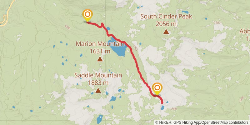 Minto Pass via Marion Lake Trail stage 2 Map