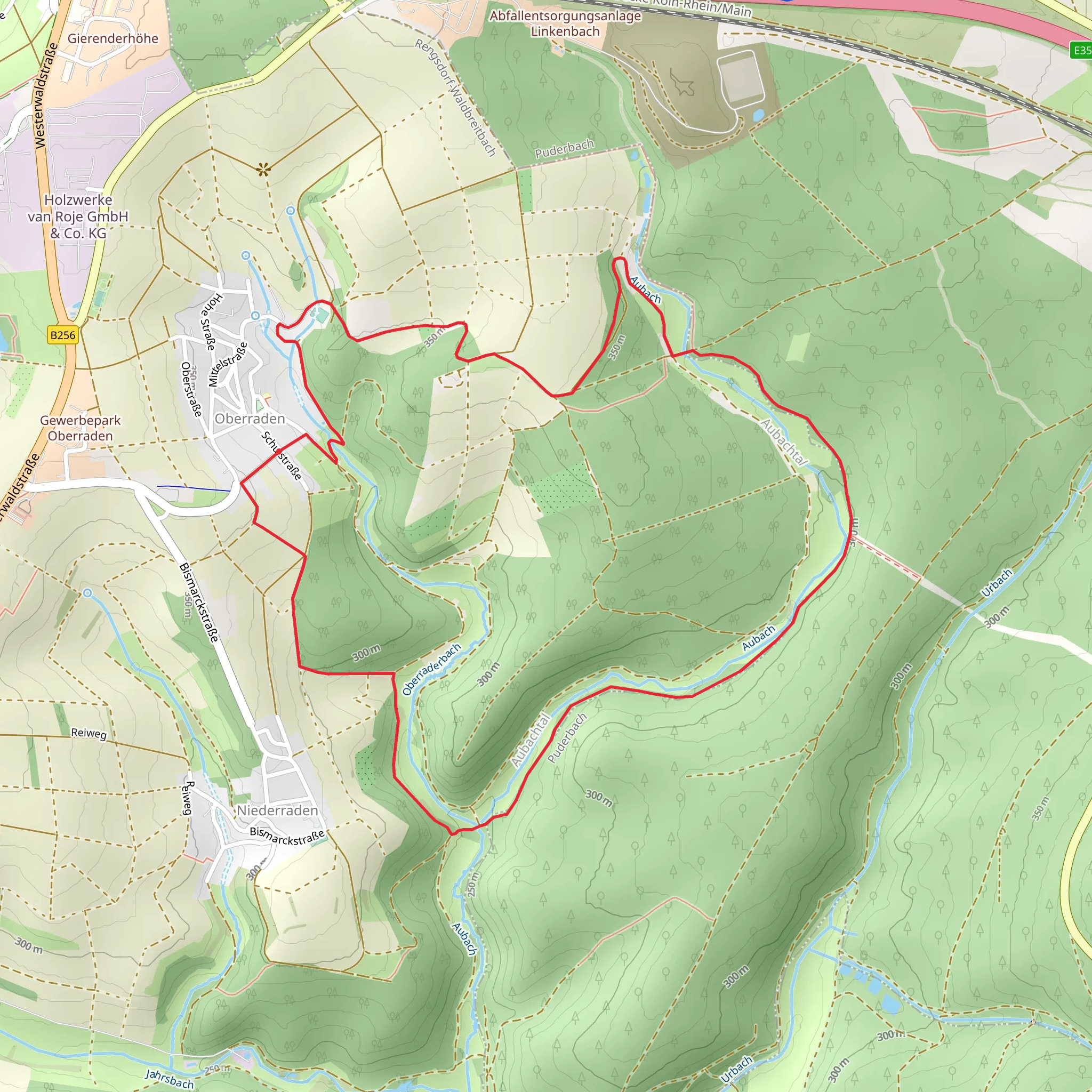 Rundwanderweg Oberraden 1 mobile static map
