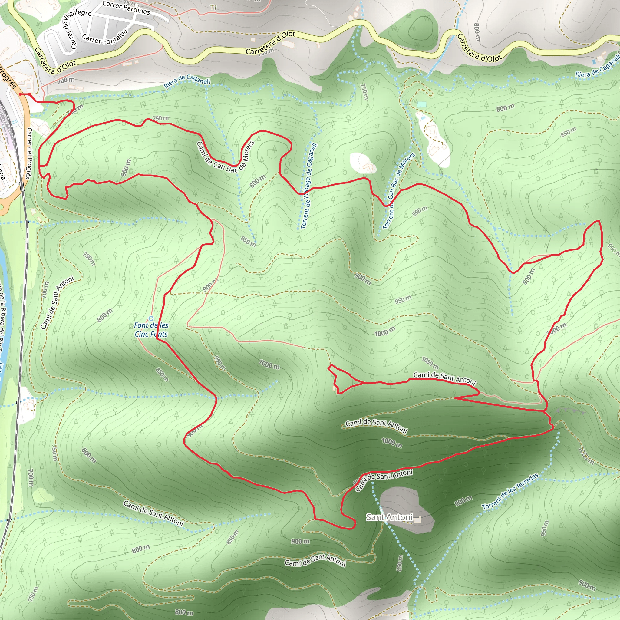 Path of Sant Antoni de Morers SL C 13 mobile static map