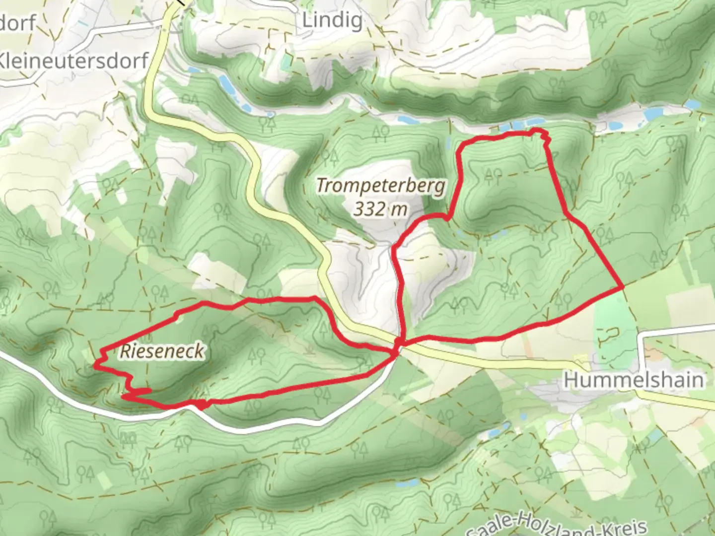 An image depicting the trail Rundwanderweg Jagdfieber Knot and its surrounding area.