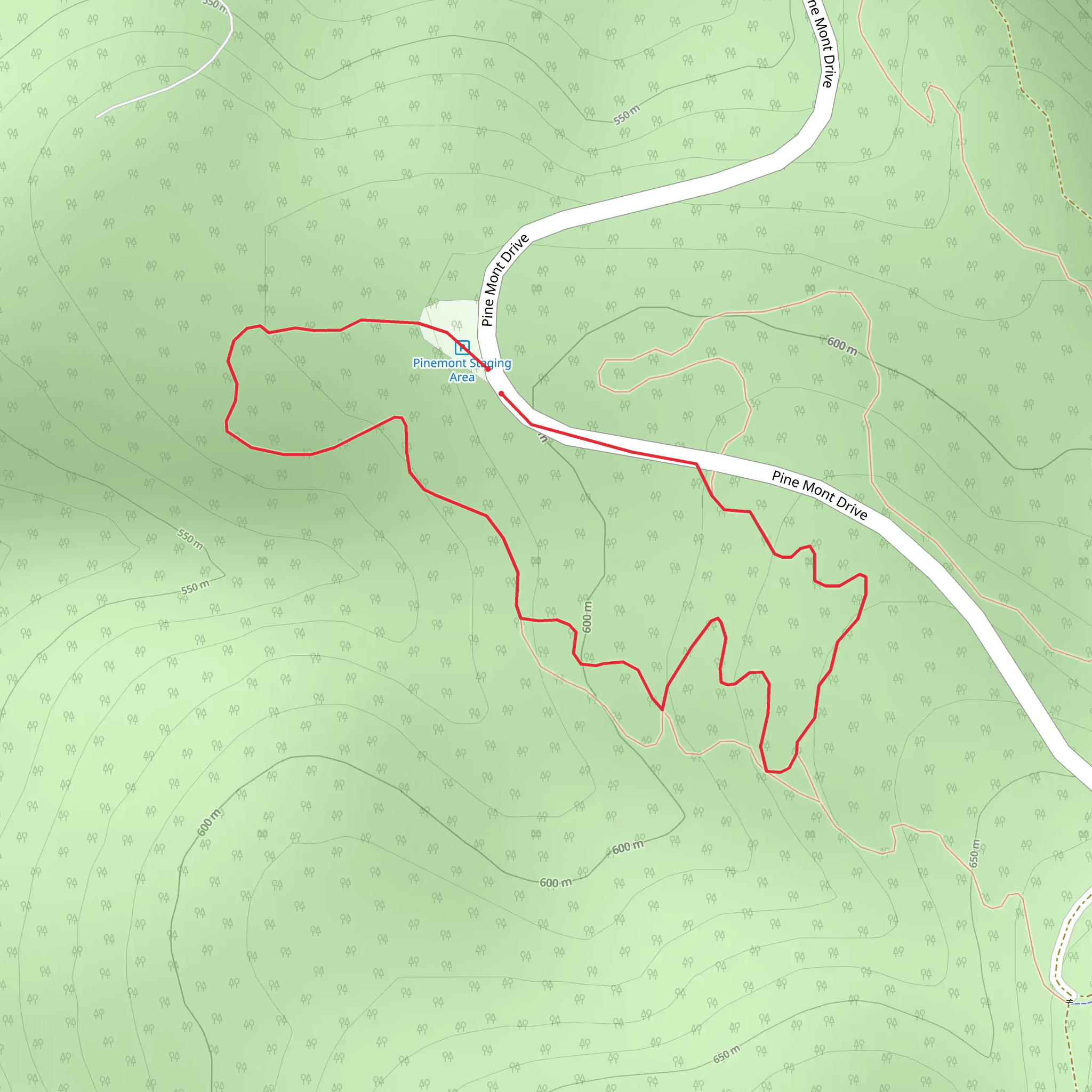 Pine Mont Drive Loop mobile static map