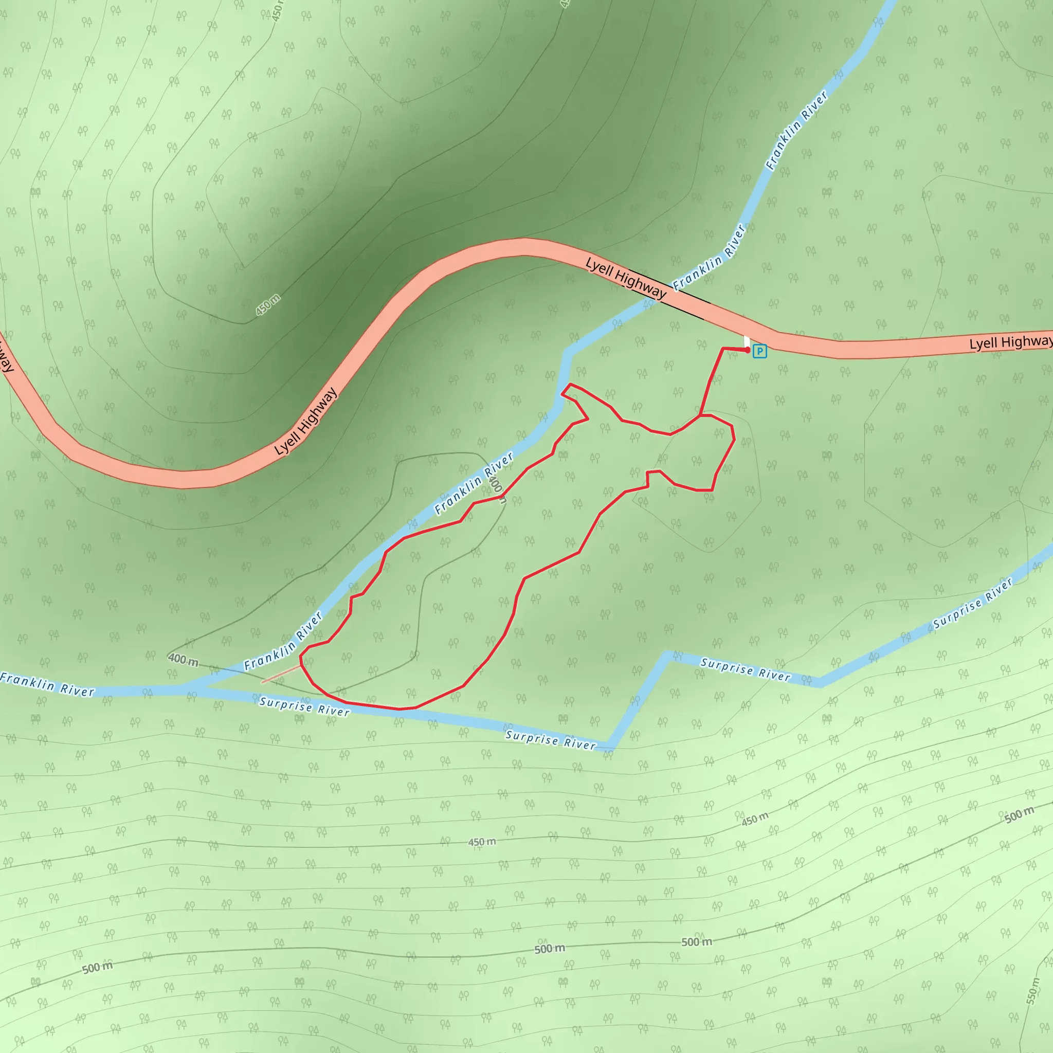 Franklin Nature Trail mobile static map