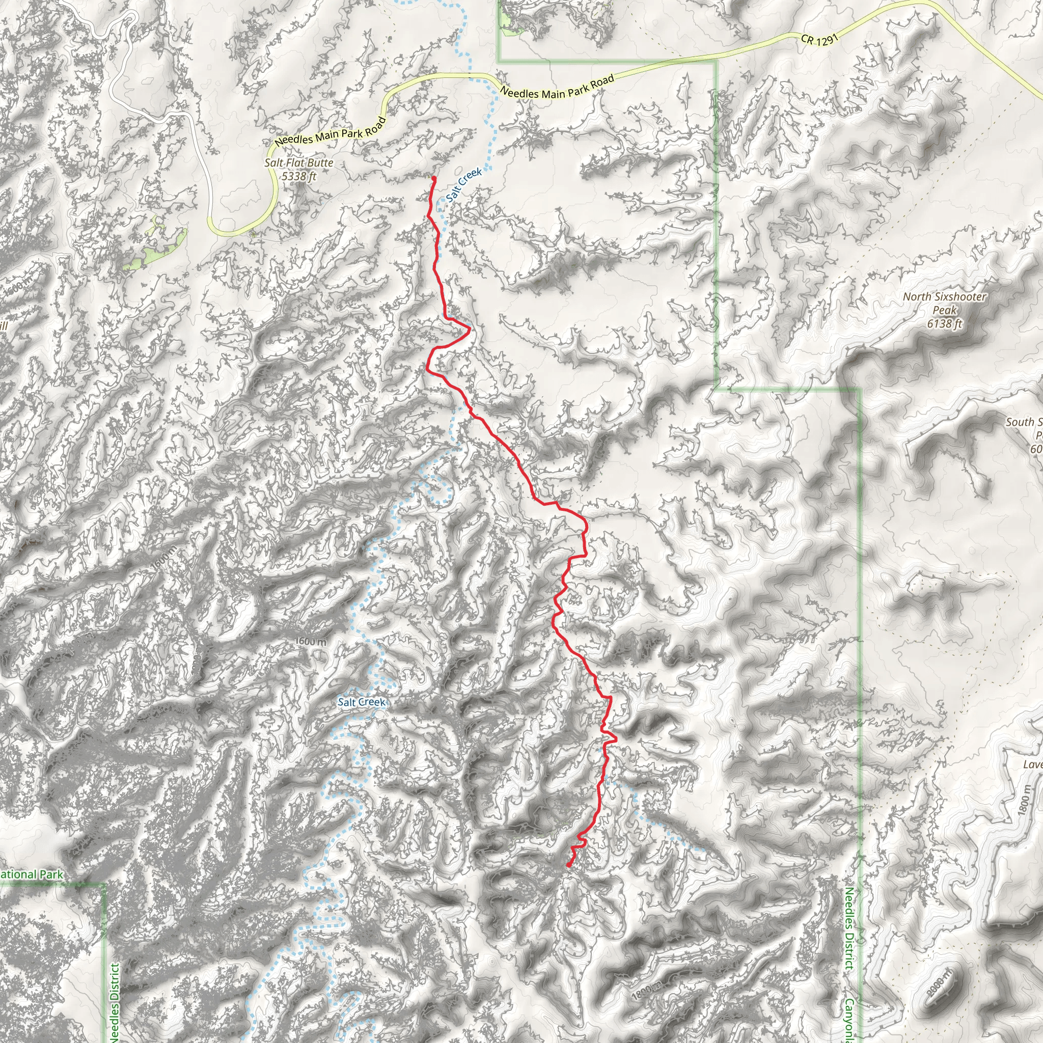 Walk along Horse Canyon mobile static map
