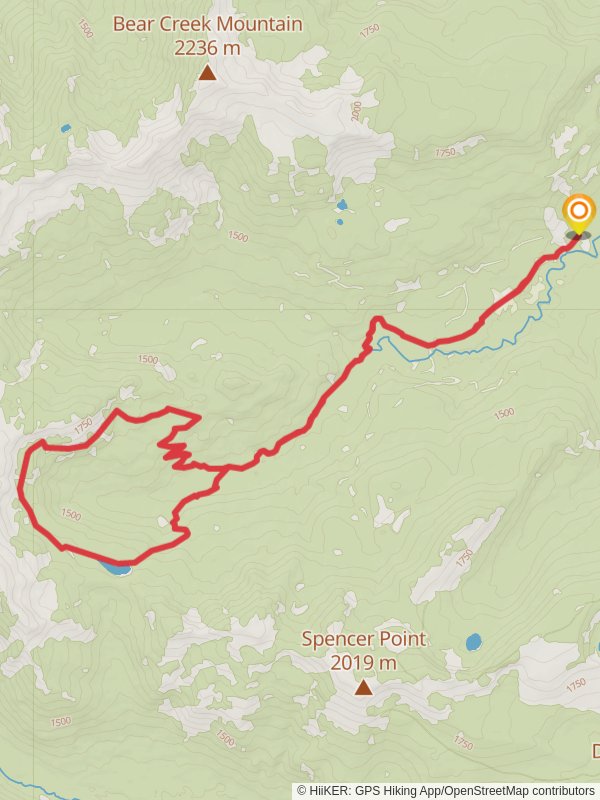 South Fork Tieton Trail mobile static map