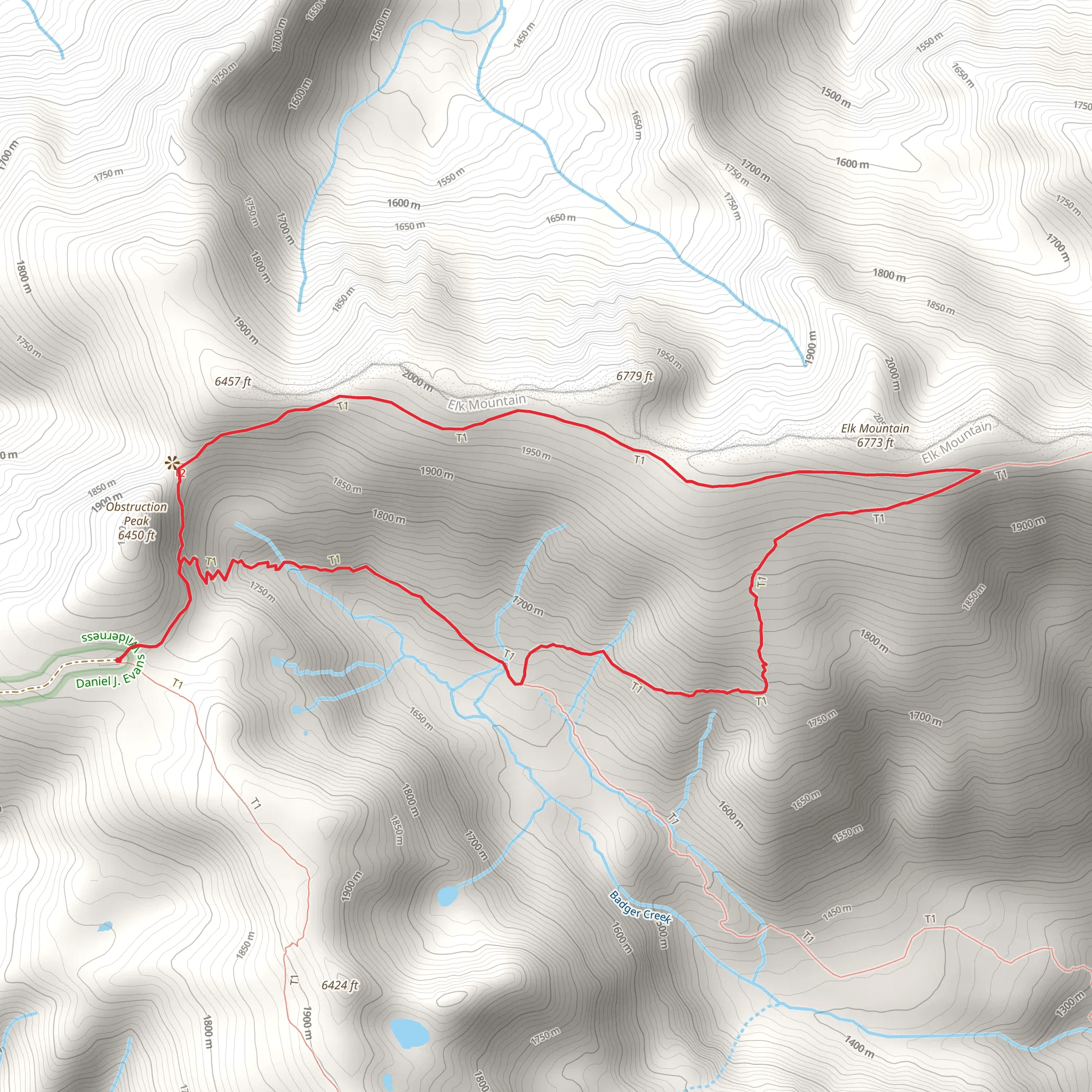 Badger Valley Trail and Obstruction Point Deer Park Trail mobile static map