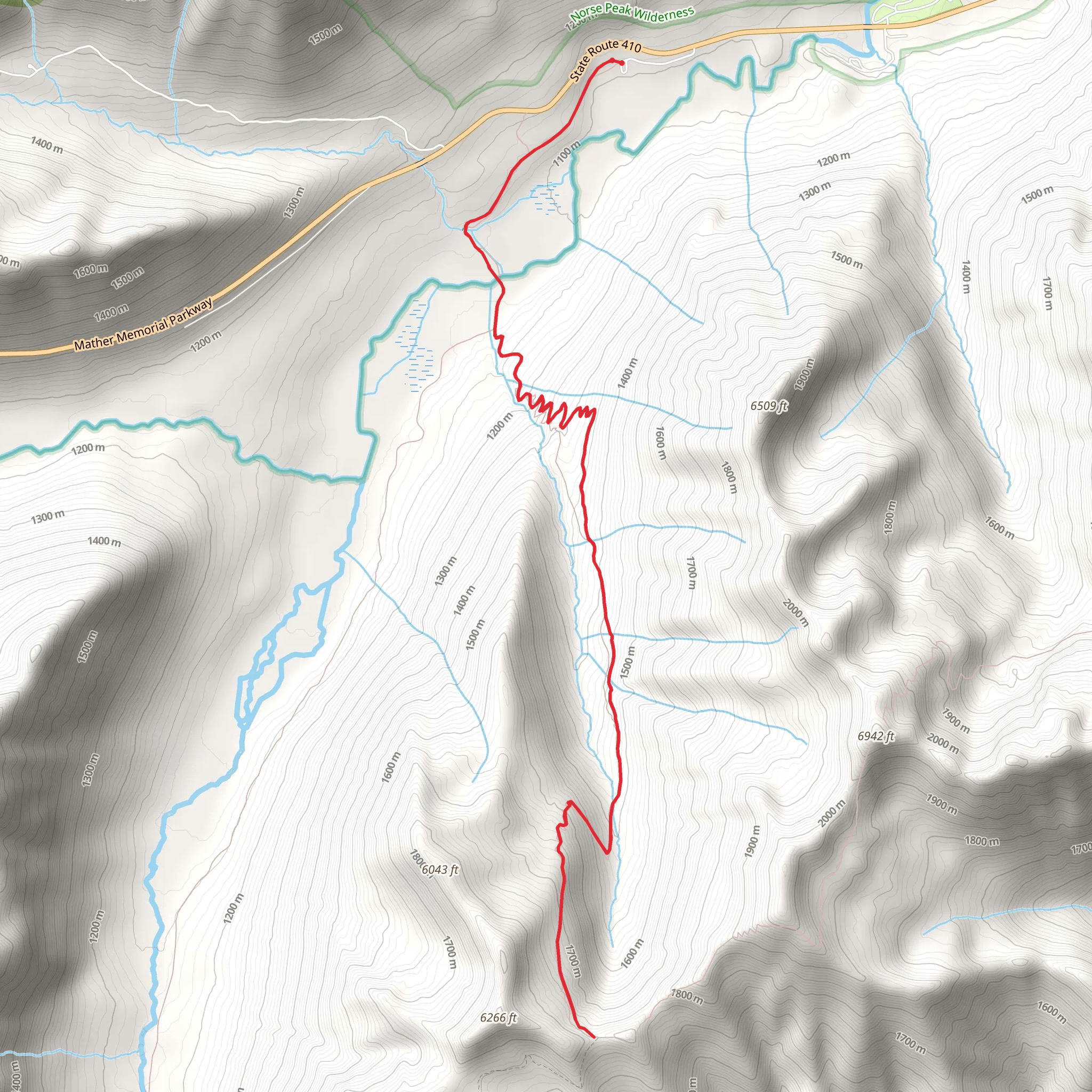 Mesatchee Creek Trail mobile static map